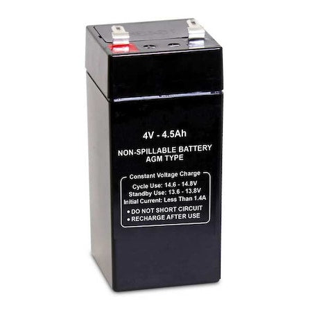 Sealed Lead Acid Battery, 4VDC, 4.5Ah