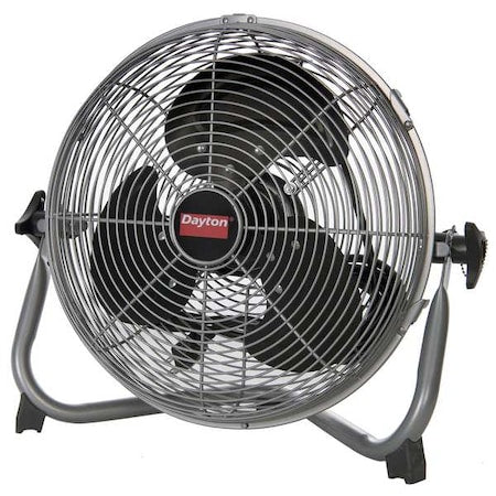 Floor Fan, 3 Speeds, Silver, Wall and Ceiling Bracket