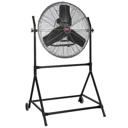 Floor Fan, Floor Mount, 24 in Blade Dia, 120V, 4,200/4,550/4,950 cfm, Non-Oscillating
