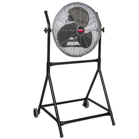 Floor Fan, Floor Mount, 18 in Blade Dia, 120V, 2,050/2,330/2,650 cfm, Non-Oscillating