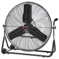 Mobile Floor Fan, 3 Speeds, Silver, Carrying Handle
