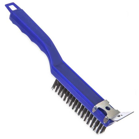 Grill Brush/Scraper, 11.4", Plastic Handle