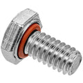 18-8, 5/16"-18 Sealing Hex Head Cap Screw, Plain Stainless Steel, 1-1/4 in L, 5 PK