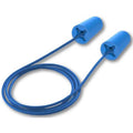 accuFit Disposable Foam Ear Plugs, Bullet Shape, 32 dB, Blue, 100 PK