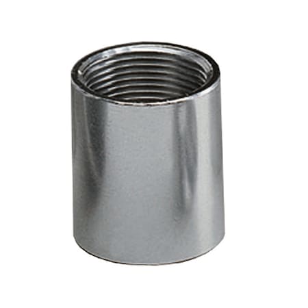 IMC Coupling, 2-1/2 in, Threaded, Aluminum, Zinc Plated, Silver
