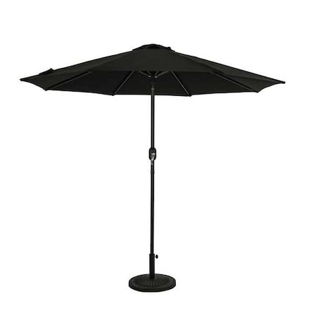 Octagon Auto Tilt Umbrella Black