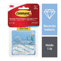 Hook, Clear, Plastic, 5/8 in D, PK6
