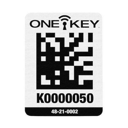 ONE-KEY Asset ID Tag for Large Plastic Surfaces, PK100