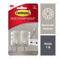 Hook,Nickel,Metal/Plastic,5/8 in D,PK2