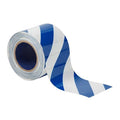 Floor Marking Tape, Polyester, Striped, Blue; White, 4 in W., 8 mil Thickness