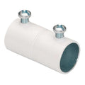EMT Coupling, 1-1/2 in, Set Screw, Steel, Painted, White