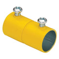 EMT Coupling, 2 in, Set Screw, Steel, Plain, Yellow