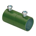 EMT Coupling, 2-1/2 in, Set Screw, Steel, Plain, Green