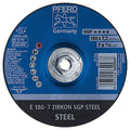 7" x 1/4 Grinding Wheel, 5/8-11 Thd. - ZIRKON SGP STEEL - Type 27