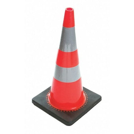 Safety Cone, Orange, Reflective, 28"