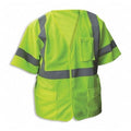 Safety Vest, Lime, Cls3, Slv Stripe, XL