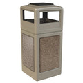 StoneTec Trash Bin Ash 42 gal., Bge Rvst