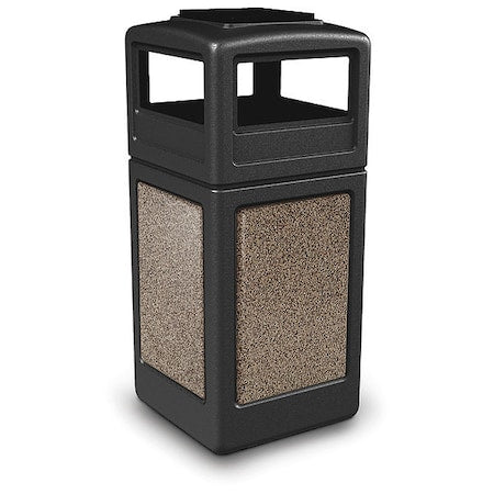 StoneTec Trash Bin Ash 42 gal., Blk Rvst