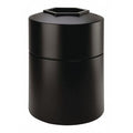 PolyTec(TM) 45 gal Round Institutional Plastic Can, Black, Open Top, Polyethylene, 22 in
