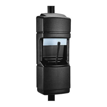 2 gal Rectangular Cleaning Can/Trash Can, Black, 14 3/4 in