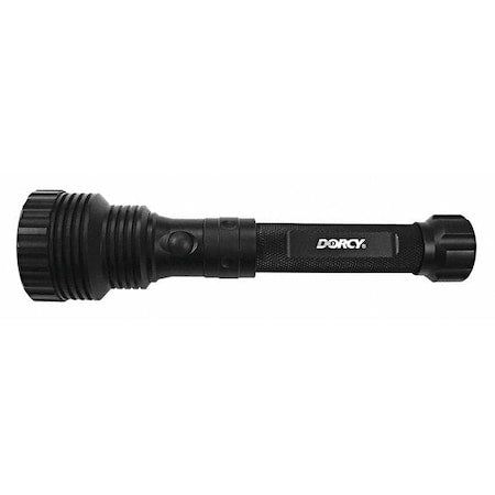 Black Rechargeable LED Flashlight, 18650 Lithium, 800lm