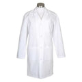 Lab Coat, Male, White, L2, MD, Cotton Poplin/Polyester, 3 Pockets, Button