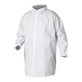 KleenGuard A40 Disposable Lab Coat, Microporous Film Laminate, Snaps Closure, White, M, 30 PK
