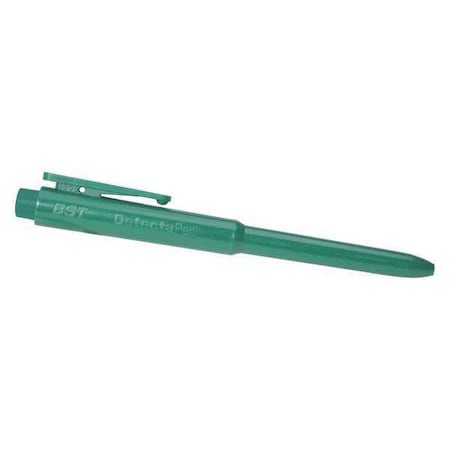 Pen, Retractable, Metal Det, Green/Grn, PK25