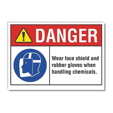 Decaldanger Wear Face Shield, 5"x3.5"