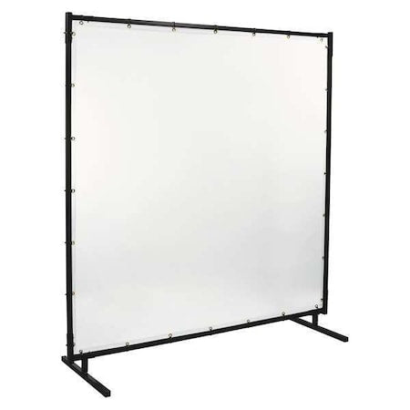 Welding Screen, Transparent Vinyl, 6 ft W., 6 ft H., 13 oz/sq yd, 150 Degrees F Withstand Temp.