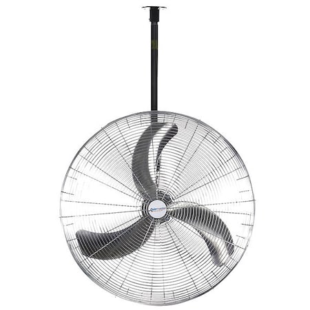 Heavy Duty Air Circulator, Ceiling Mount, 30 in Blade Dia, 115V