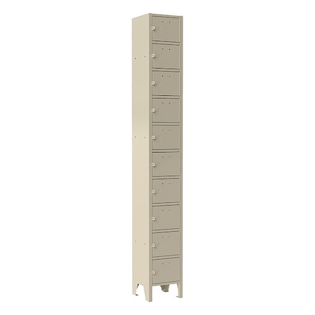 Cell Phone Locker, 9"x5-3/4", Steel, Tan