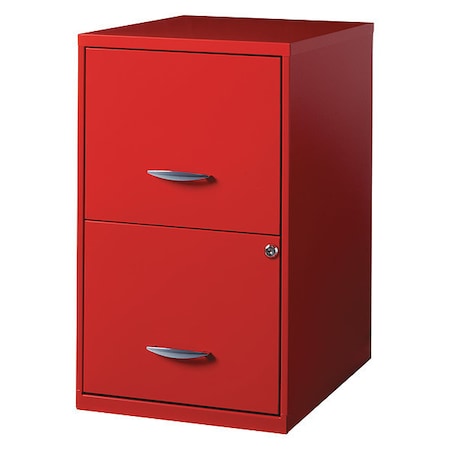 2 Drawer Vertical File Cabinet, Lava Red, Letter
