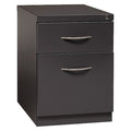 15" W 2 Drawer File Pedestal, Charcoal, Letter