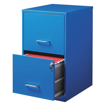 2 Drawer Vertical File Cabinet, Classic Blue, Letter