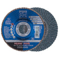 4-1/2" x 7/8" A.H. POLIFAN Flap Disc - Z SG POWER STEELOX, Zirconia, 40 Grit, Flat