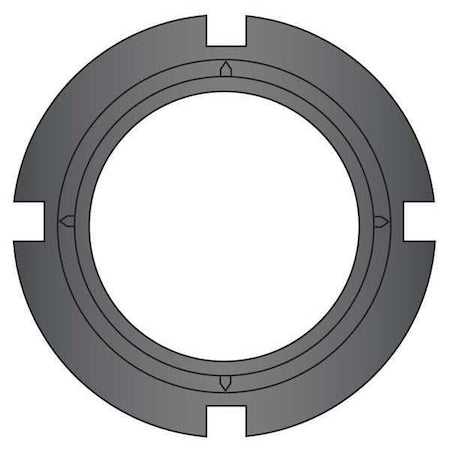 Lock Nut, 3.527, Steel, Not Graded, Plain