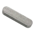 Oversized Machine Key, Round End, Carbon Steel, Plain, 140 mm L, 12 x 8 mm Sq