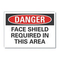 Refl Decal Danger Face Shield, 10"x7"
