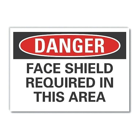 Refl Decal Danger Face Shield, 10"x7"