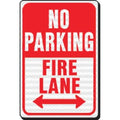Reflective Sign, No Parking Fire Lane, HD