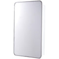 16"" x 28"" Surface Mounted Stainless Steel Framed Round Corner Cabinet