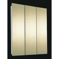 60"" x 36"" Surface Mounted Polished Edge Tri-View Medicine Cabinet