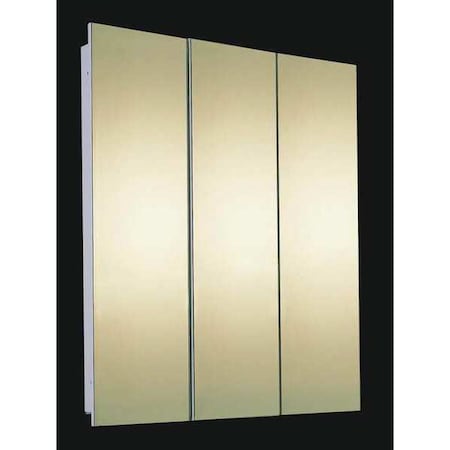 60"" x 36"" Surface Mounted Polished Edge Tri-View Medicine Cabinet