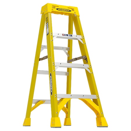 4 ft Fiberglass Stepladder, 375 lb Capacity