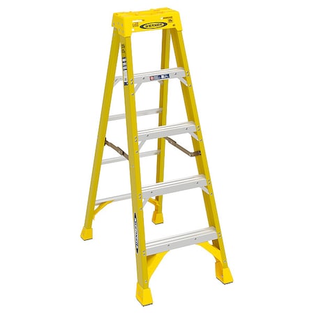 5 ft Fiberglass Stepladder, 375 lb Capacity