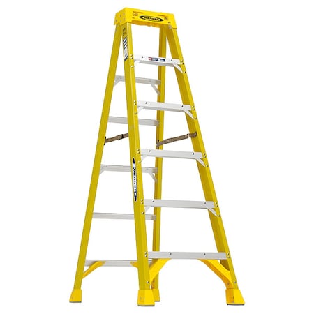 6 ft Fiberglass Stepladder, 375 lb Capacity