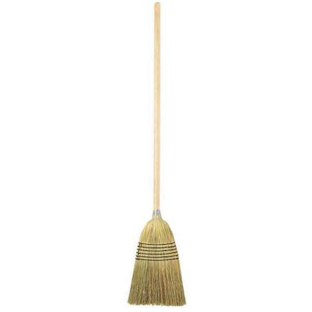 Corn Broom, Heavy Duty, 4 Sew, 3 lb. Wire