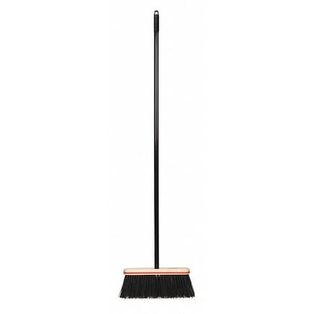 Broom, Blue, Stiff, 48" Metal Handle, 12", Stiff, Blue