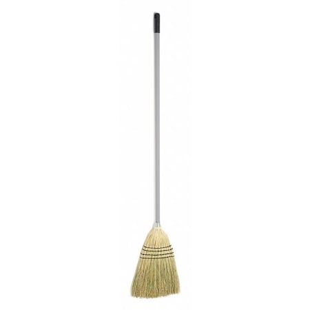 Corn Broom, Light Duty, 10", 39" Metal Hndl